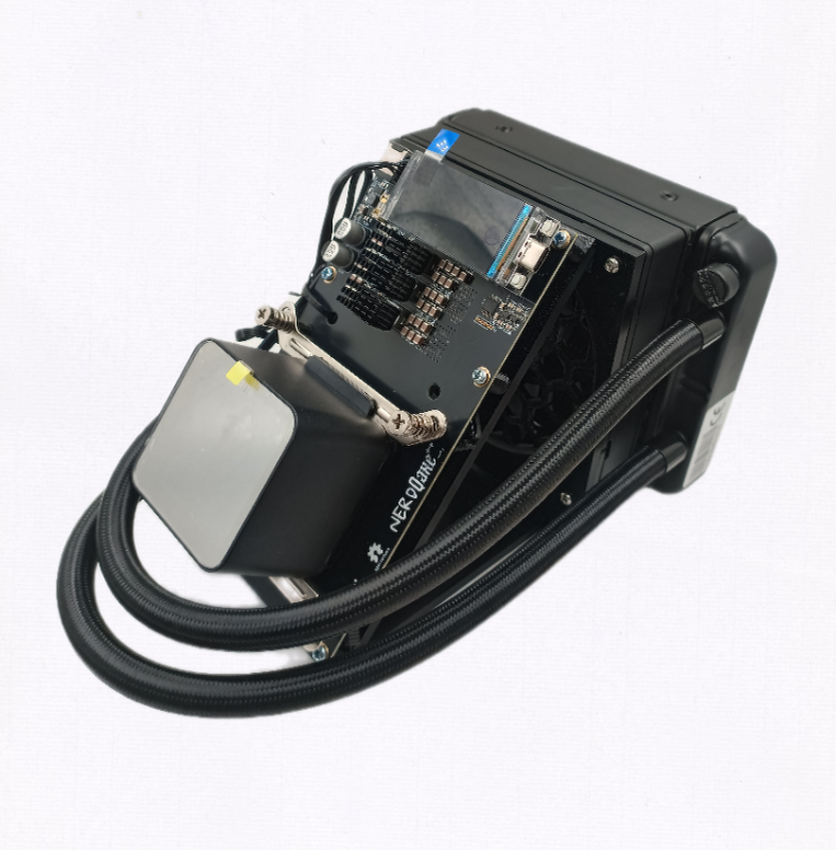 Brand New NerdQaxe++ Hydro 4.8TH/s 80W BTC Miner 4*BM1370 ASIC Chips, 2.4G WiFi Crypto Machine Open-Source Miner With PSU